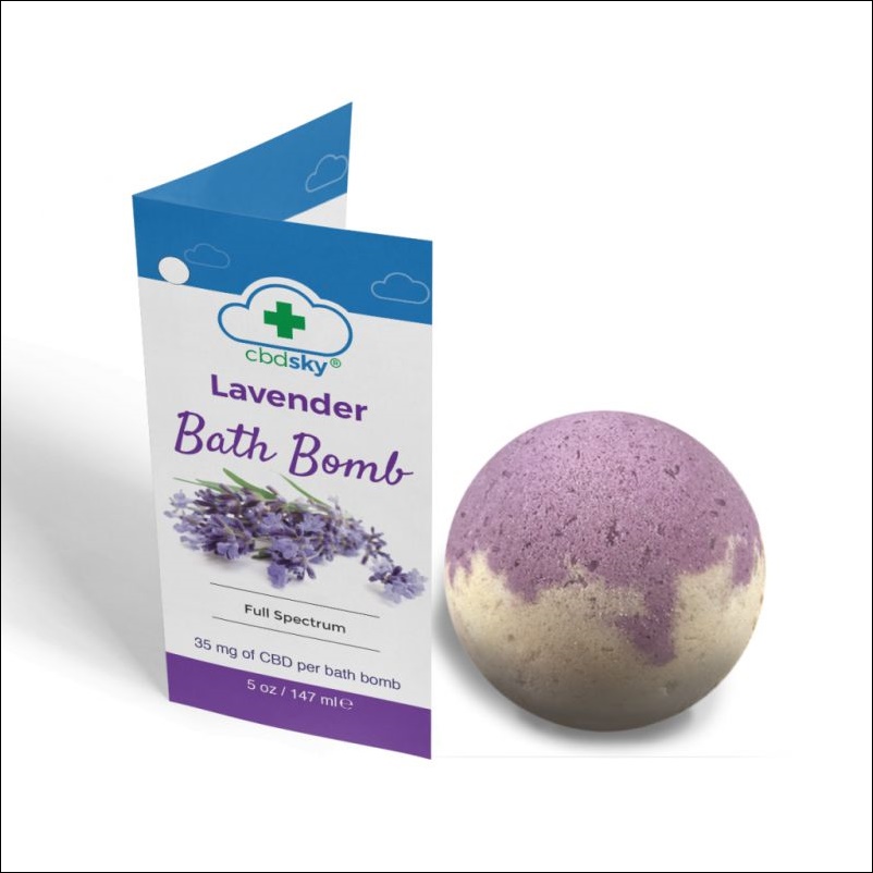 Lavender CBD Bath Bomb 35mg Full Spectrum